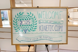 Kinetic Cup welcome sign